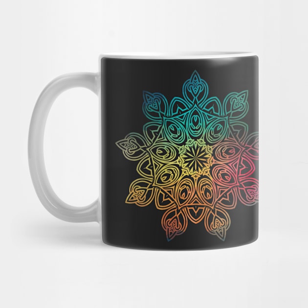 Rainbow abstract flower design 07 by AdiDsgn